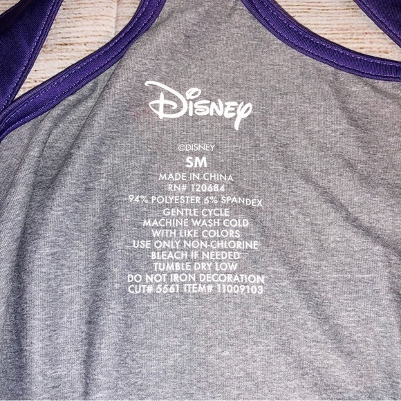 Disney The Little Mermaid Purple Ombre Ariel 89 Active Tank Top Size S - Picture 6 of 8